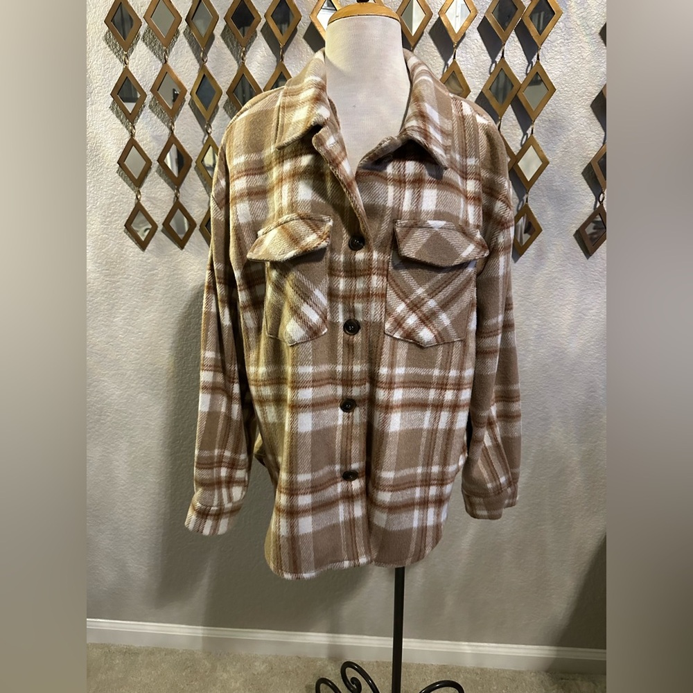 Love Tree Tan Plaid Jacket